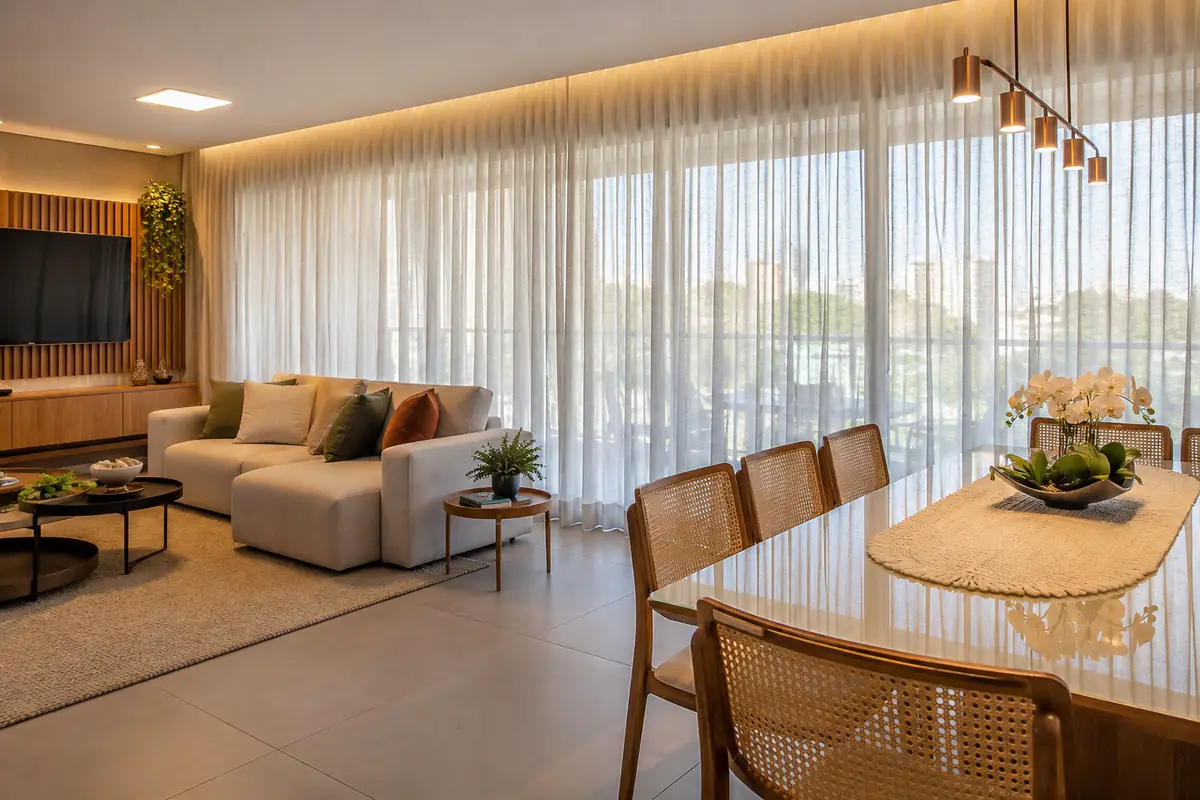 Instalação de Cortinas concluído em imóvel residencial de Campinas