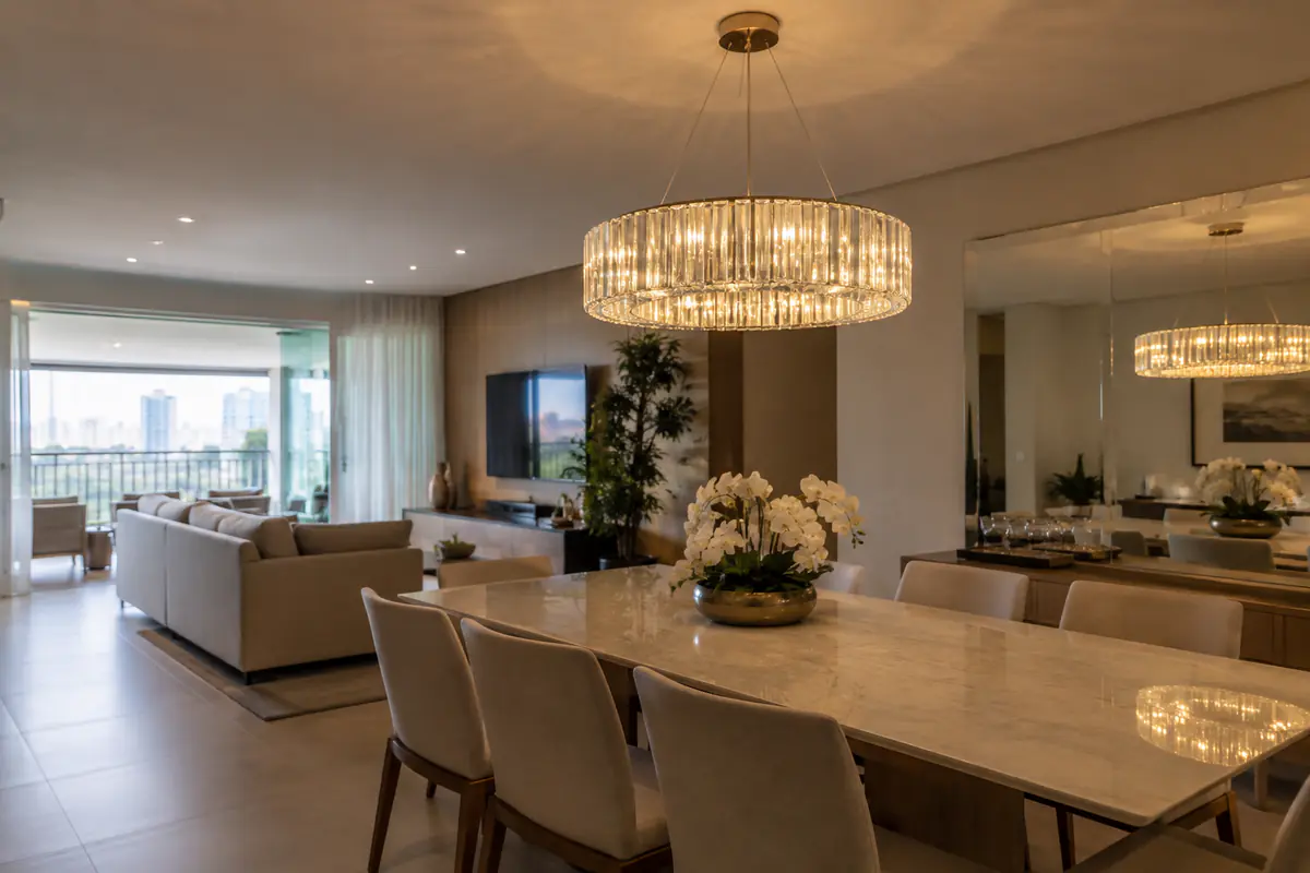 Instalação de Lustres concluído em imóvel residencial de Campinas
