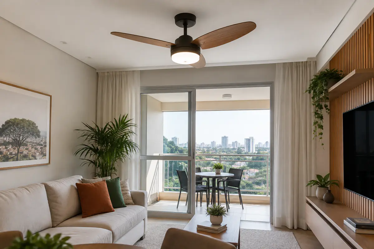 Instalação de Ventilador de Teto concluído em imóvel residencial de Campinas